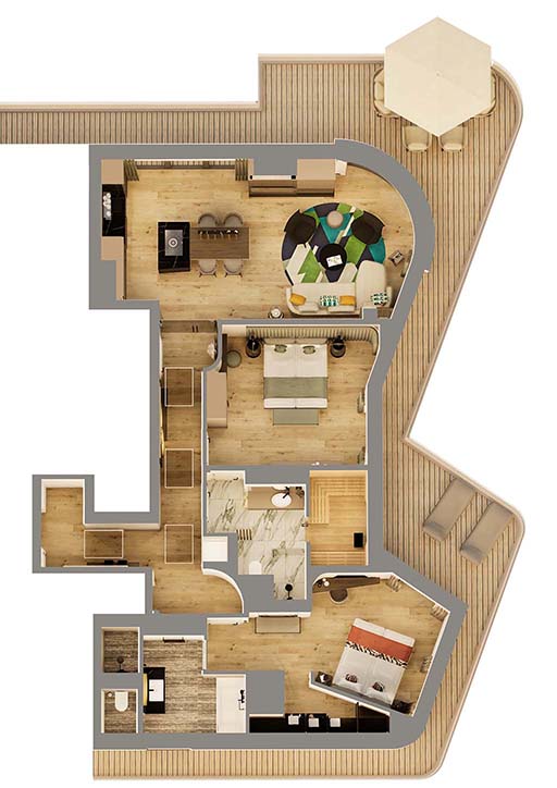 Grundriss Penthouse 2